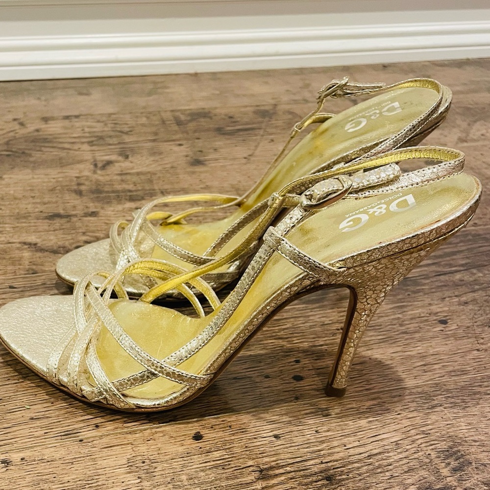 Dolce&Gabbana gold sandals size 40.5